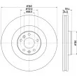 Jeu de 2 disques de frein avant HELLA 8DD 355 109-851 - Visuel 1
