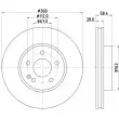 Jeu de 2 disques de frein avant HELLA 8DD 355 110-071 - Visuel 1