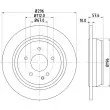 Jeu de 2 disques de frein arrière HELLA 8DD 355 110-091 - Visuel 1