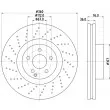 Jeu de 2 disques de frein avant HELLA 8DD 355 110-181 - Visuel 1