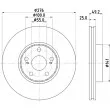 Jeu de 2 disques de frein avant HELLA 8DD 355 110-531 - Visuel 1