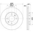 Jeu de 2 disques de frein avant HELLA 8DD 355 111-021 - Visuel 1