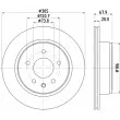 Jeu de 2 disques de frein arrière HELLA 8DD 355 112-041 - Visuel 1