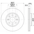 Jeu de 2 disques de frein avant HELLA 8DD 355 112-581 - Visuel 1