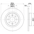 Jeu de 2 disques de frein arrière HELLA 8DD 355 112-621 - Visuel 1