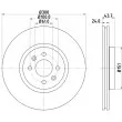 Jeu de 2 disques de frein avant HELLA 8DD 355 113-061 - Visuel 1