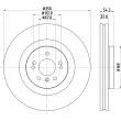 Jeu de 2 disques de frein avant HELLA 8DD 355 113-191 - Visuel 1