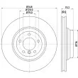 Jeu de 2 disques de frein avant HELLA 8DD 355 113-531 - Visuel 1
