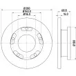 Jeu de 2 disques de frein arrière HELLA 8DD 355 113-811 - Visuel 1
