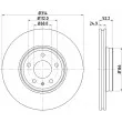 Jeu de 2 disques de frein avant HELLA 8DD 355 113-881 - Visuel 1