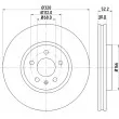 Jeu de 2 disques de frein avant HELLA 8DD 355 113-911 - Visuel 1