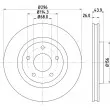 Jeu de 2 disques de frein avant HELLA 8DD 355 114-601 - Visuel 1