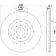 Jeu de 2 disques de frein avant HELLA 8DD 355 115-591 - Visuel 1