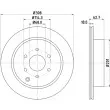 Jeu de 2 disques de frein arrière HELLA 8DD 355 115-851 - Visuel 1