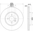 Jeu de 2 disques de frein avant HELLA 8DD 355 115-881 - Visuel 1