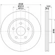 Jeu de 2 disques de frein avant HELLA 8DD 355 115-921 - Visuel 1