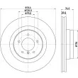 Jeu de 2 disques de frein avant HELLA 8DD 355 115-961 - Visuel 1