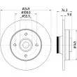 Jeu de 2 disques de frein arrière HELLA 8DD 355 116-081 - Visuel 1