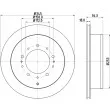Jeu de 2 disques de frein arrière HELLA 8DD 355 116-331 - Visuel 1