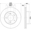 Jeu de 2 disques de frein avant HELLA 8DD 355 116-461 - Visuel 1