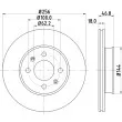Jeu de 2 disques de frein avant HELLA 8DD 355 116-561 - Visuel 1