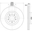 Jeu de 2 disques de frein avant HELLA 8DD 355 116-651 - Visuel 1