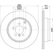 Jeu de 2 disques de frein arrière HELLA 8DD 355 116-961 - Visuel 1