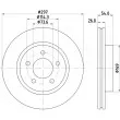 Jeu de 2 disques de frein avant HELLA 8DD 355 117-221 - Visuel 1