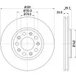 Jeu de 2 disques de frein avant HELLA 8DD 355 117-231 - Visuel 1
