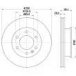 Jeu de 2 disques de frein avant HELLA 8DD 355 117-621 - Visuel 1