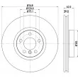 Jeu de 2 disques de frein avant HELLA 8DD 355 117-741 - Visuel 1