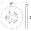 Jeu de 2 disques de frein avant HELLA 8DD 355 117-791 - Visuel 1