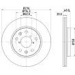 Jeu de 2 disques de frein avant HELLA 8DD 355 117-881 - Visuel 1