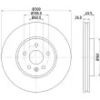 Jeu de 2 disques de frein avant HELLA 8DD 355 118-391 - Visuel 1