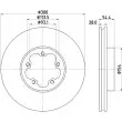 Jeu de 2 disques de frein avant HELLA 8DD 355 118-421 - Visuel 1