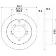 Jeu de 2 disques de frein arrière HELLA 8DD 355 118-661 - Visuel 1