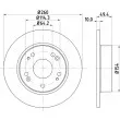 Jeu de 2 disques de frein arrière HELLA 8DD 355 118-731 - Visuel 1