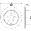 Jeu de 2 disques de frein arrière HELLA 8DD 355 118-811 - Visuel 1