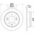 Jeu de 2 disques de frein arrière HELLA 8DD 355 118-861 - Visuel 1