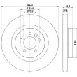 Jeu de 2 disques de frein avant HELLA 8DD 355 118-871 - Visuel 1