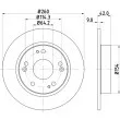 Jeu de 2 disques de frein arrière HELLA 8DD 355 118-991 - Visuel 1