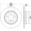 Jeu de 2 disques de frein arrière HELLA 8DD 355 119-201 - Visuel 1