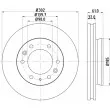 Jeu de 2 disques de frein avant HELLA 8DD 355 119-211 - Visuel 1