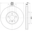 Disque de frein avant gauche HELLA 8DD 355 119-261 - Visuel 1