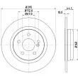 Jeu de 2 disques de frein arrière HELLA 8DD 355 119-421 - Visuel 1