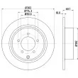 Jeu de 2 disques de frein arrière HELLA 8DD 355 119-451 - Visuel 1