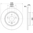 Jeu de 2 disques de frein arrière HELLA 8DD 355 119-501 - Visuel 1