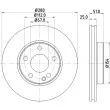 Jeu de 2 disques de frein avant HELLA 8DD 355 119-601 - Visuel 1