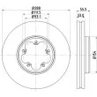 Jeu de 2 disques de frein avant HELLA 8DD 355 120-111 - Visuel 1