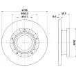 Jeu de 2 disques de frein arrière HELLA 8DD 355 120-181 - Visuel 1